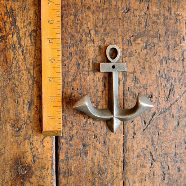 Coat Hook ANCHOR Shape Small Cast Antique Iron 110mm x 90mm