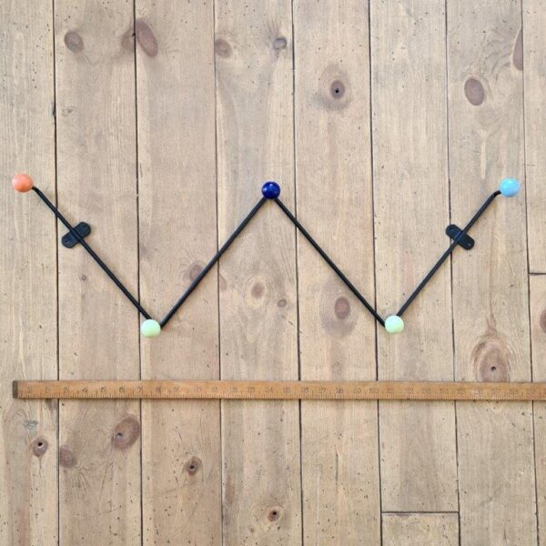 Coat Hook Rail ATOMIC Vintage Satin BLACK Colours