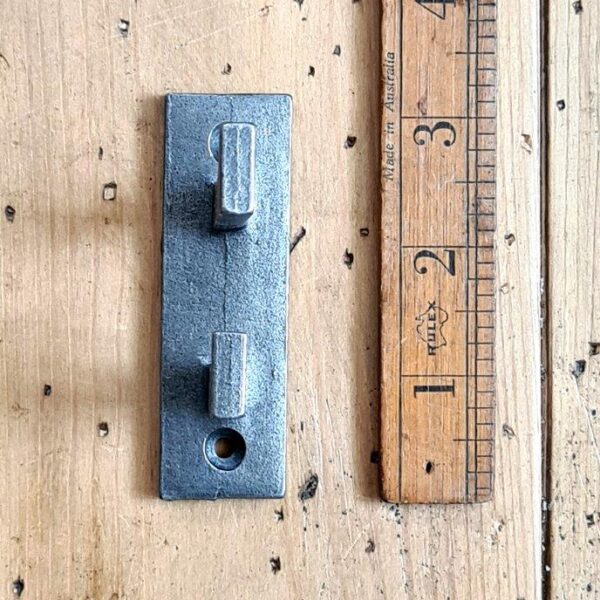 Alternative view of Hat and Coat Hook Art Deco MORRIS Cast Antique Iron 80mm