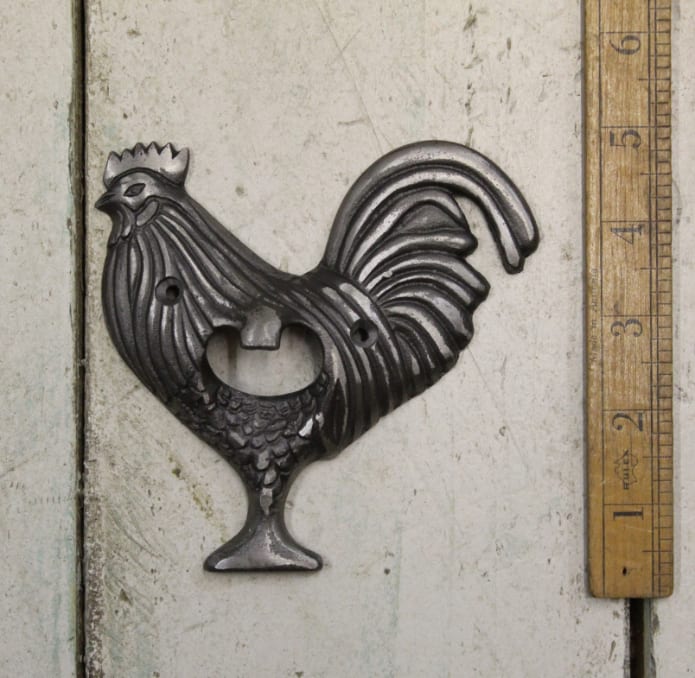 Bottle Opener Wall Mounted COCKEREL Cast Antique Iron