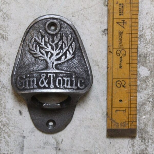 Bottle Opener Wall Mounted GIN & TONIC Fever Tree Cast Iron