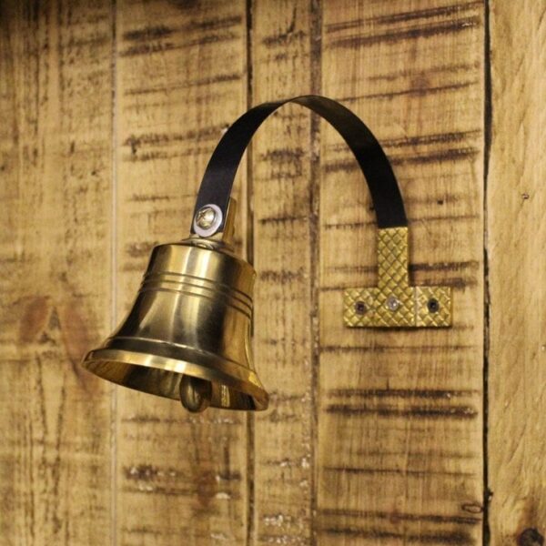 Door Bell on Spring SHOP KEEPER Solid Brass Door Mounted