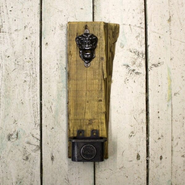 Bottle Opener Wall Mounted GARGOYLE Bachuss Cast Antique Iron 100mm