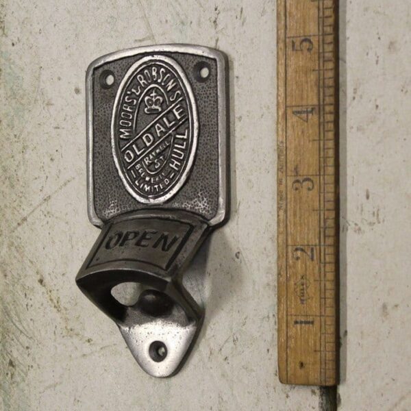 Bottle Opener Plaque Wall Mount MOORS&ROBSON ALES Iron 125mm