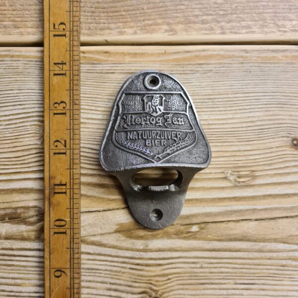 Bottle Opener Wall Mounted HERTOG JAN Cast Antique Iron