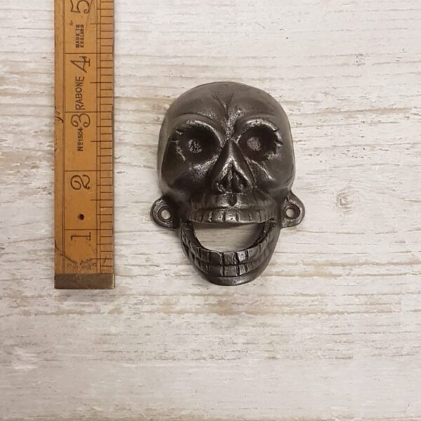 Bottle Opener Wall Mounted SKULL Cast Antique Iron