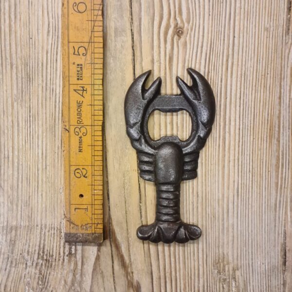 Bottle Opener Hand Held SCORPION CRAB Cast Antique Iron 110mm