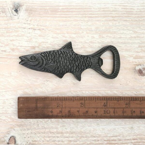 Bottle Opener Hand Held FISH Antique Iron 120mm
