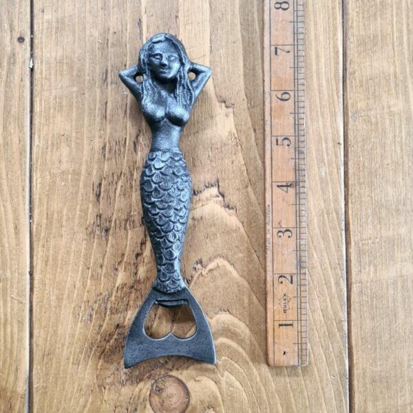 Bottle Opener Hand Held MERMAID Antique Iron 180mm
