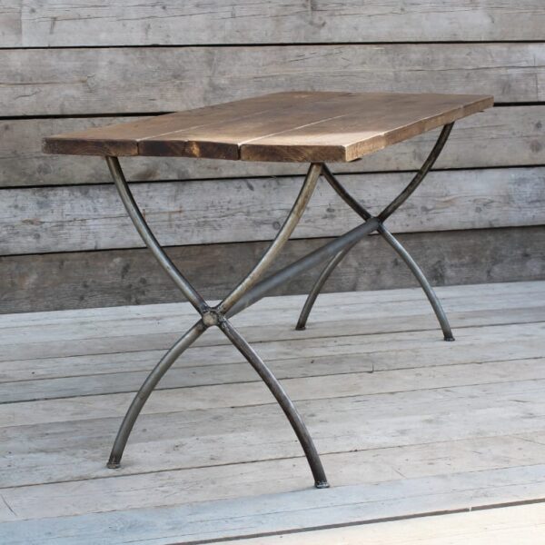Table End Frame CURVED CROSS ROMAN Mild Steel 710mm
