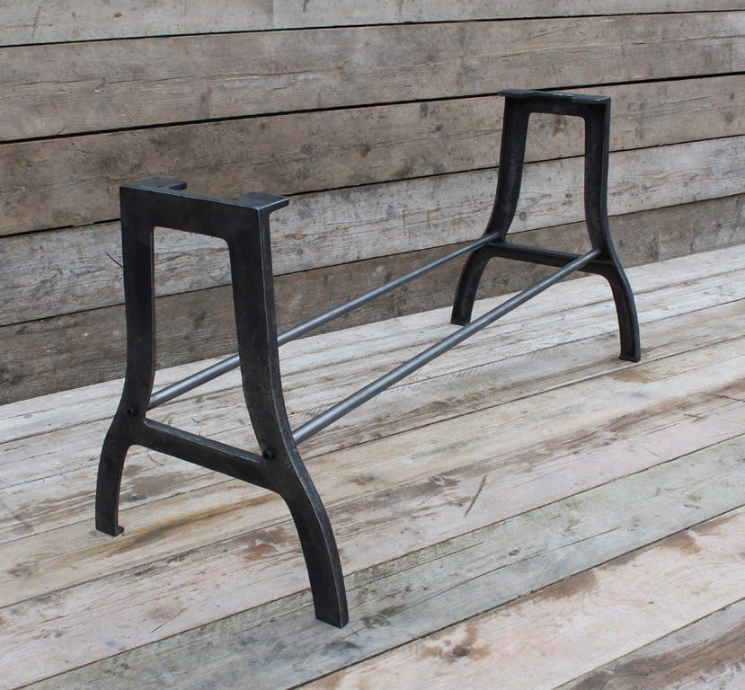 Dining Table End Frame ABBOT 2 Rods Cast Antique Iron 711mm x 508mm