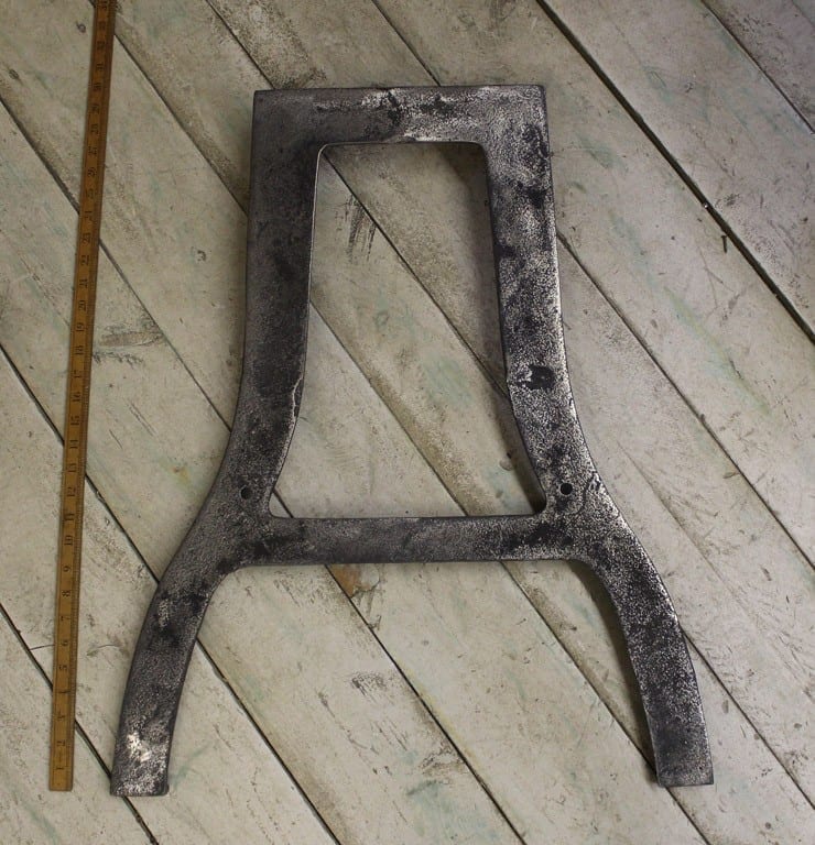 Dining Table End Frame ABBOT 2 Rods Cast Antique Iron 711mm x 508mm - Image 2