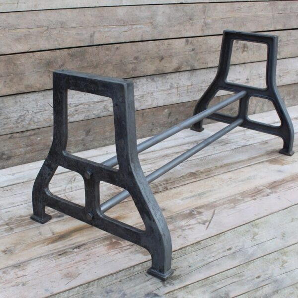 Dining Table End Frame DANSOM 2 rods 700mm x 720mm Cast Iron