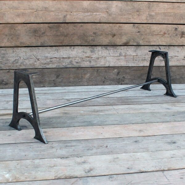 Alternative view of Coffee Table End Frame AXDANE 2 Hole Cast Iron 400mm x 400mm