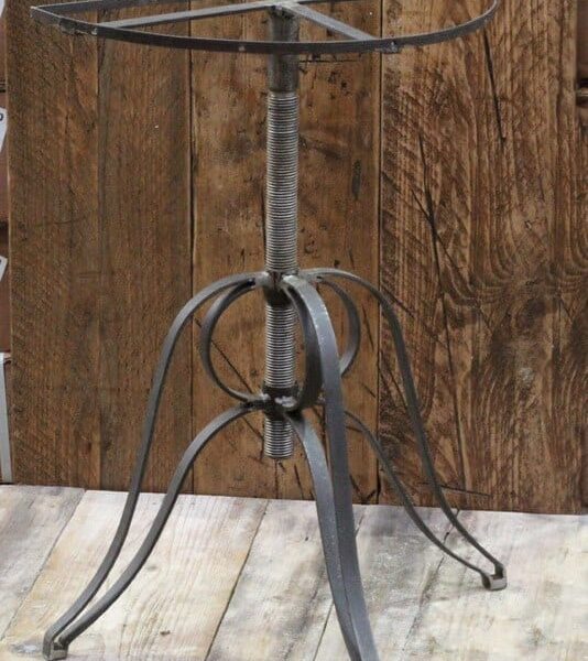 Alternative view of Side Console Table RECTOR Half Round Adj Height Wrought Iron