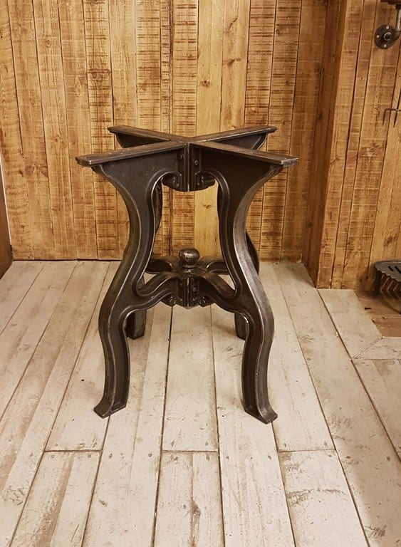 Table Base KINGSTON 4 Way Cross Frame Cast Iron 710mm - Image 3