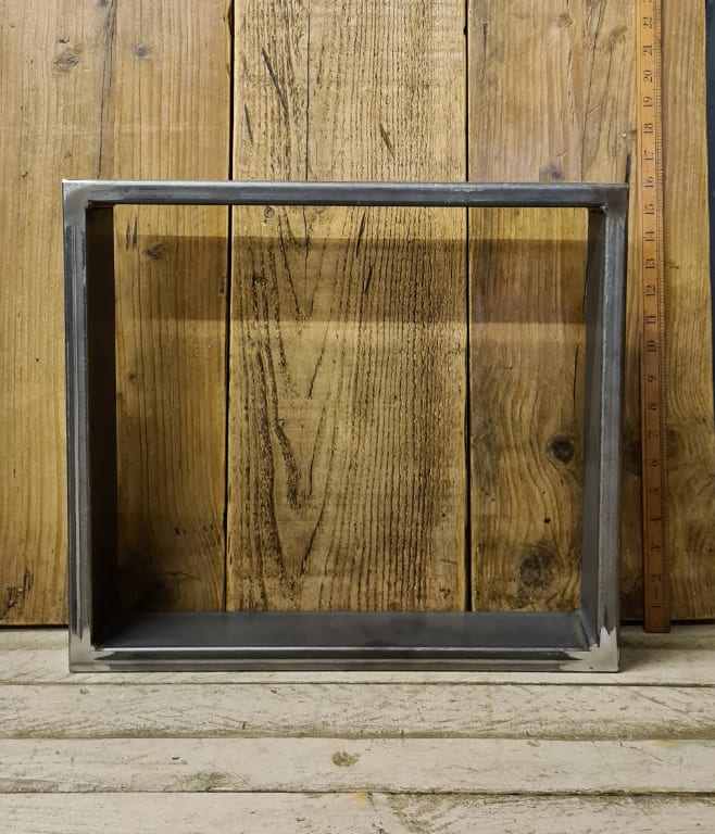 Bench / Coffee End Frame Modern Ind LENA Box Section 400mm x 450mm W