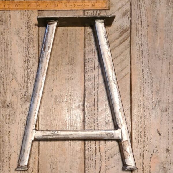 Bench End Frame A Frame 50x25 Box Section 400mm High - Top 100x210, Legs 180<225 Antique Iron