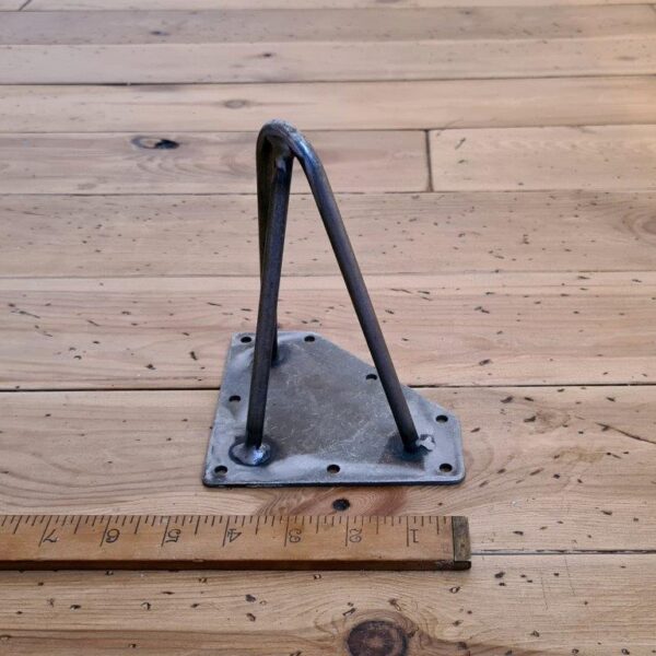 Hairpin Leg 3 Prong Antique Iron 8mm Diameter Rod 150mm