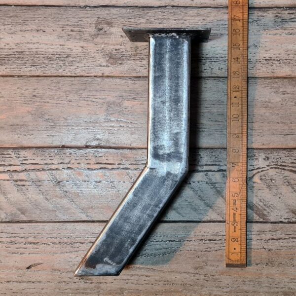 Table Leg DOG LEG Antique Iron 50mm Box Section 400mm
