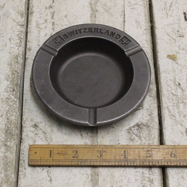 Ash Tray SWITZERLAND Cast Antique Iron 125mm