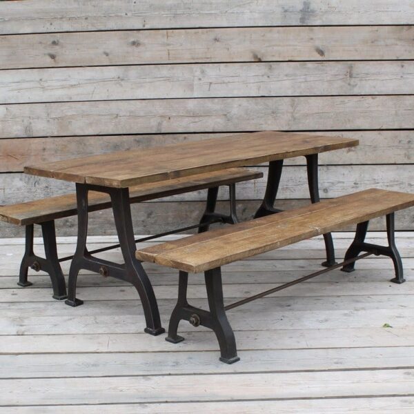 Alternative view of Bench End Frame MINERVA (1 rod) Cast Iron 406mm High x 381mm Wide