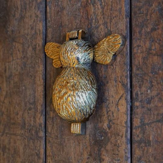 Alternative view of Door Knocker BEE design Cast SOLID BRASS 125mm
