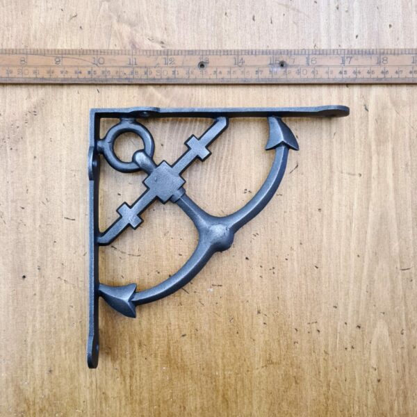 Shelf Bracket ANCHOR Cast Antique Iron 180 x 180mm
