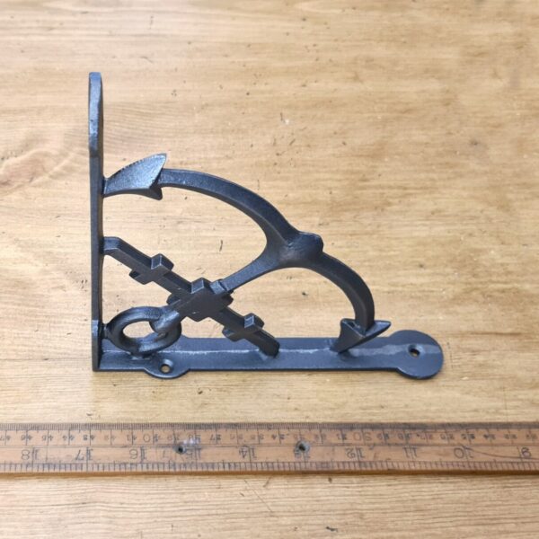 Alternative view of Shelf Bracket ANCHOR Cast Antique Iron 180 x 180mm