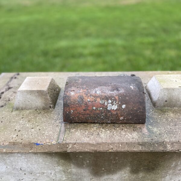 Reclaimed weathered Red Half Round Ridge.