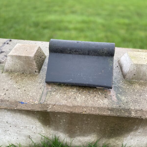 reclaimed black roll top ridge tile