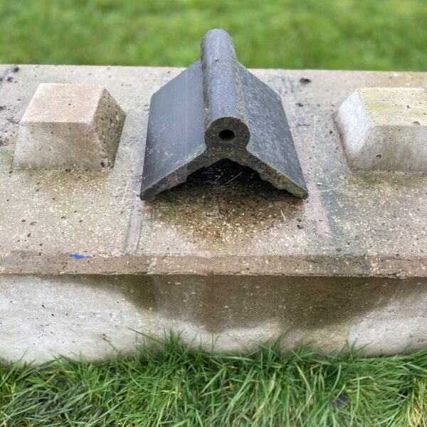 Reclaimed Black Roll Top Concrete Ridge Tile