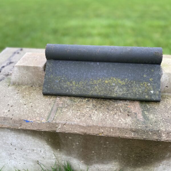 reclaimed black roll top ridge tile