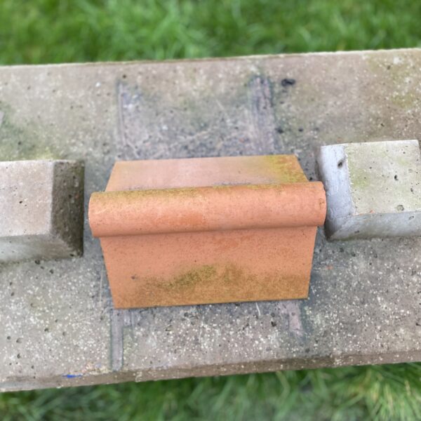 Alternative view of Reclaimed Terracotta Roll Top Clay Ridge Tile 320-260