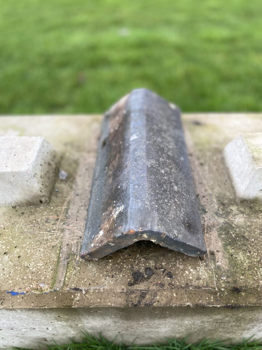 Top Angle Ridge Reclaimed Staffordshire Blue Angle Ridge Tile