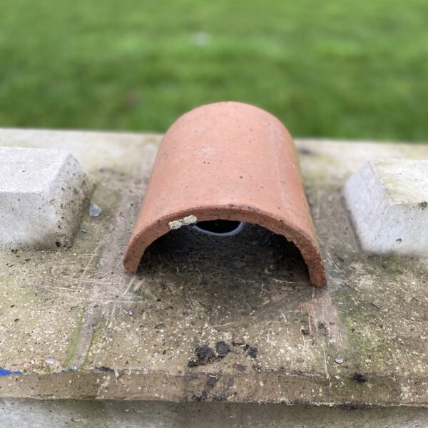 Reclaimed Terracotta Half Round Ridge.