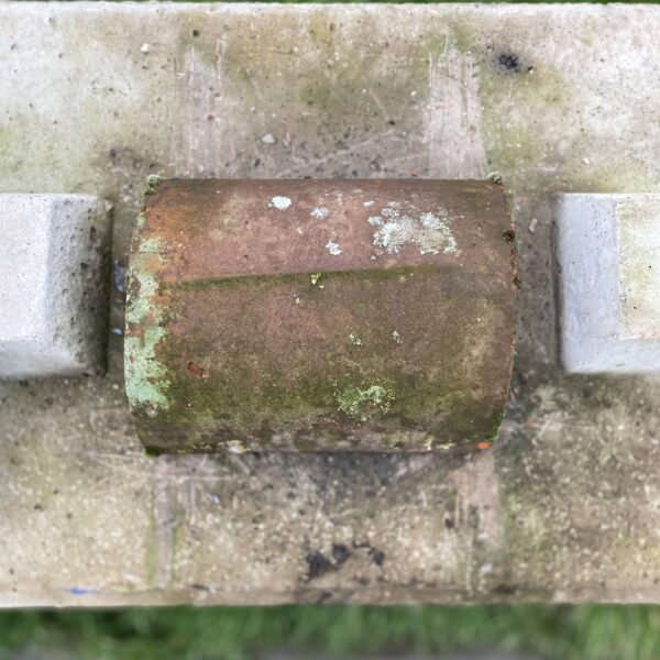 Alternative view of Reclaimed Clay Ridge Tile – Company 305–260 Half Round