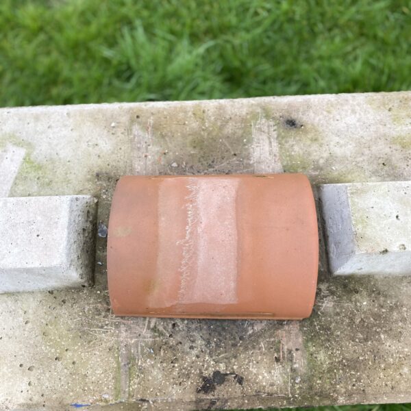 Alternative view of Reclaimed Clay Ridge Tile – Company 330–260 Half Round