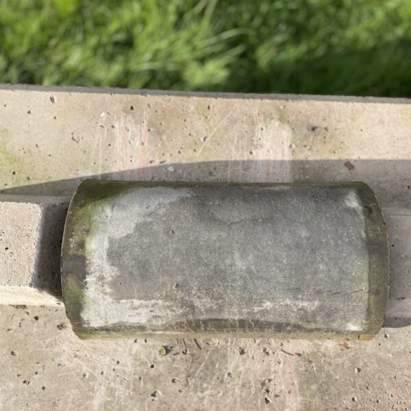 Alternative view of Reclaimed Clay Ridge Tile – Company 450-260 black Half Round