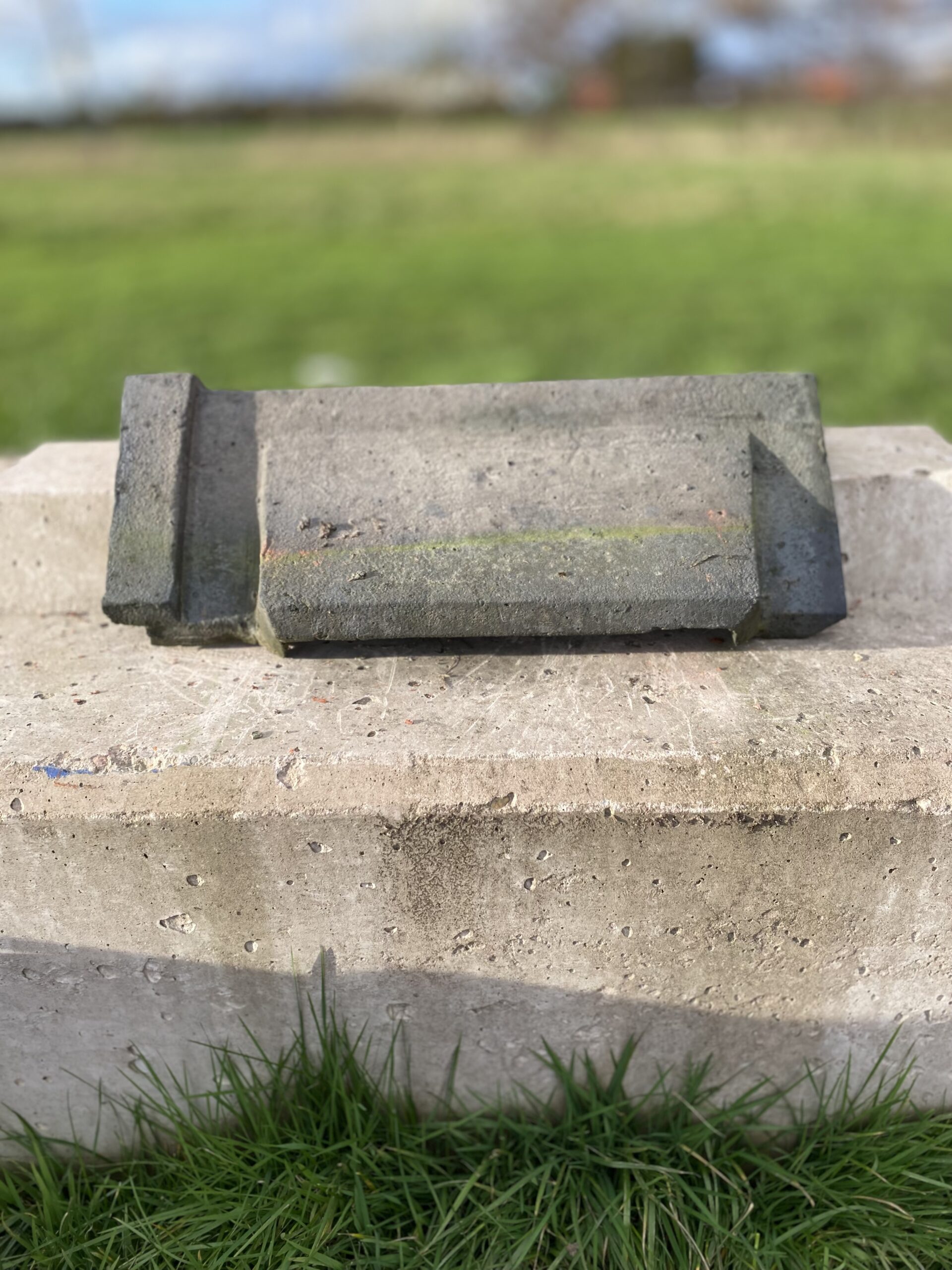 Reclaimed Black Angle Cap Vent Ridge Tile