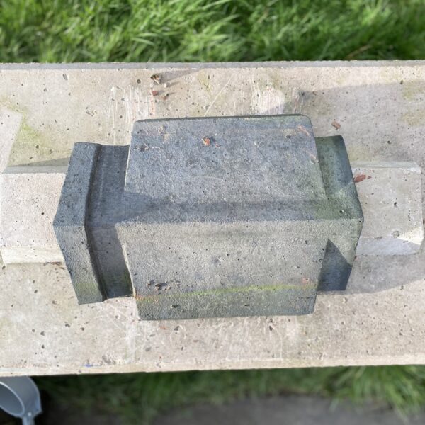 Alternative view of Reclaimed Black Clay Angle Cap Vent Ridge Tile 480-280