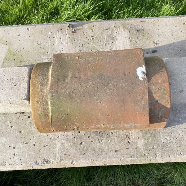 Alternative view of Reclaimed Terracotta Clay Half Round Vent Ridge Tile 440-270