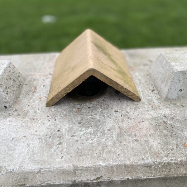 Reclaimed Weathered Buff Clay Angle Ridge Tile – Traditional Roofing Ridge