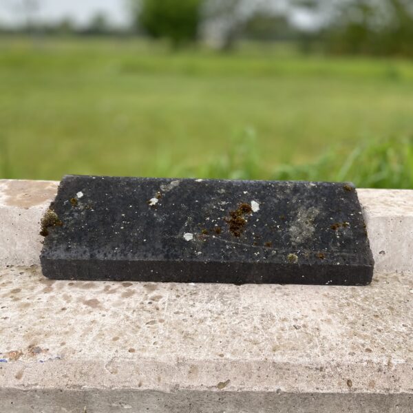 eclaimed Black Concrete Stepped Angled Ridge Tile
