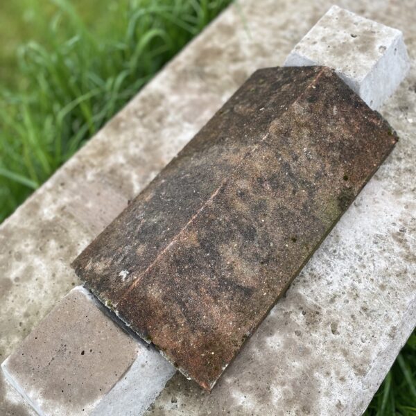 Alternative view of Reclaimed Terracotta Concrete Stepped Angled Ridge Tile 120-250-450