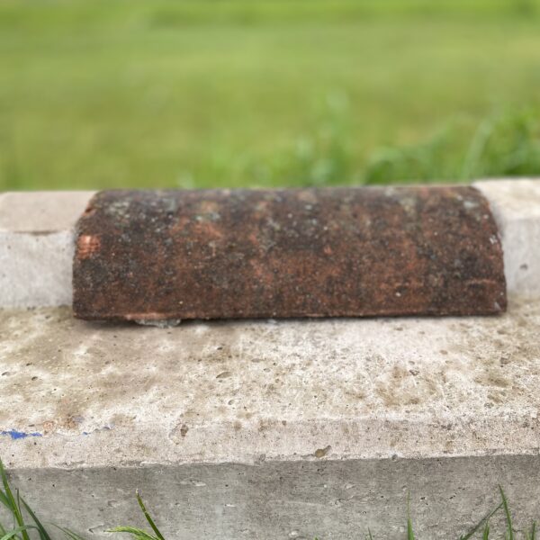 Reclaimed Red Terracotta Half Round Concrete Ridge Tile