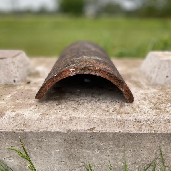 Reclaimed Red Terracotta Half Round Concrete Ridge Tile