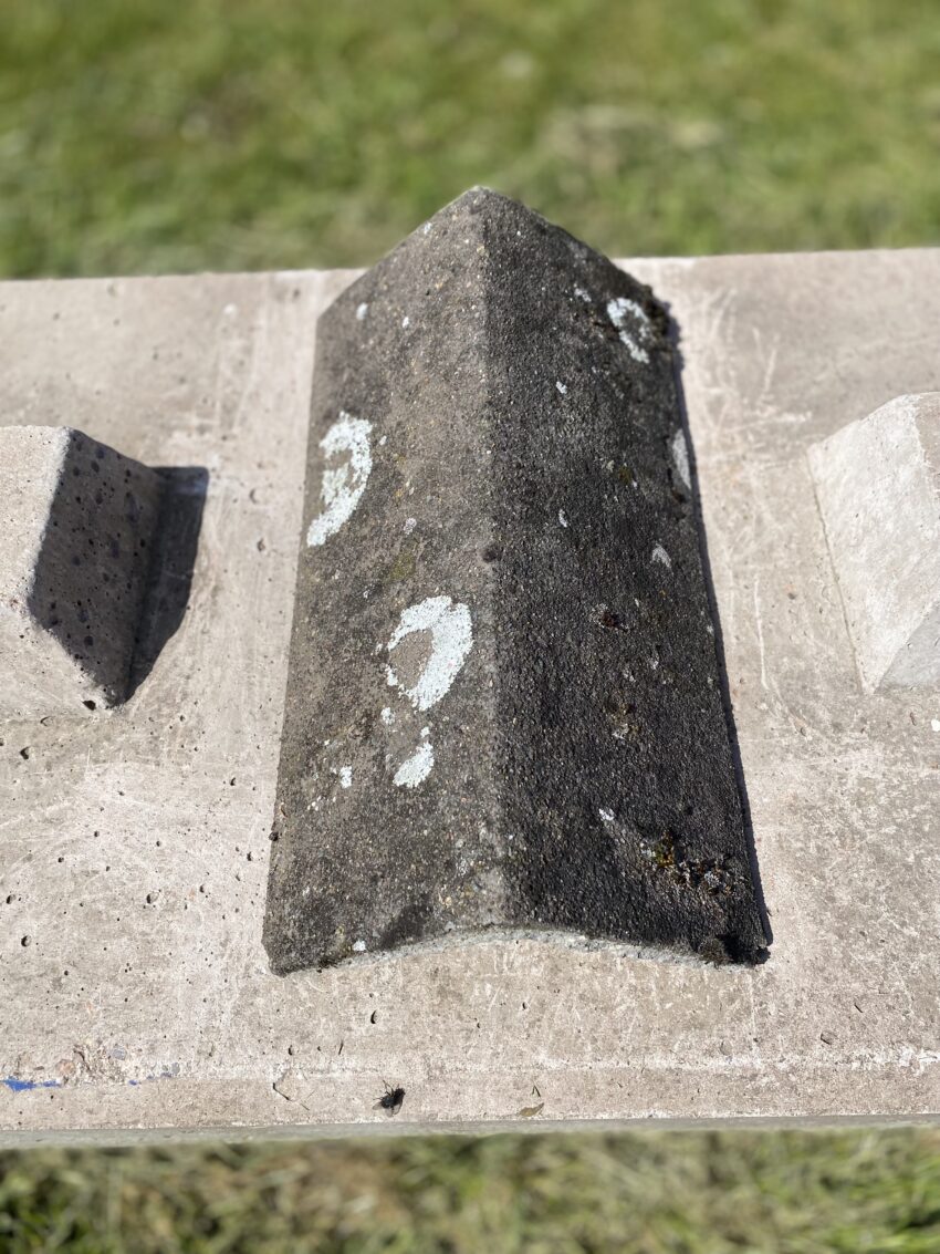 Cement Ridge Design Reclaimed Concrete Angled Ridge Tile