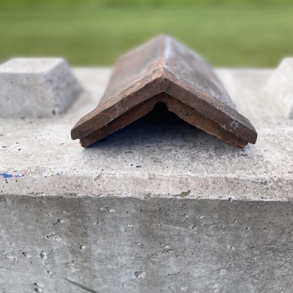 Reclaimed Red Angle Capped Ridge Tile